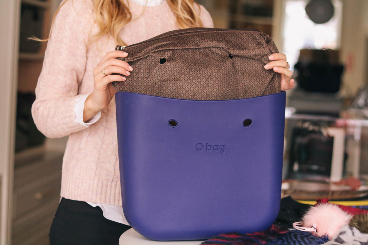 Fashion blogger, Leigha Gardner, of The Lilac Press designing and customizing an O bag at O bag Boston while documenting the creative process.