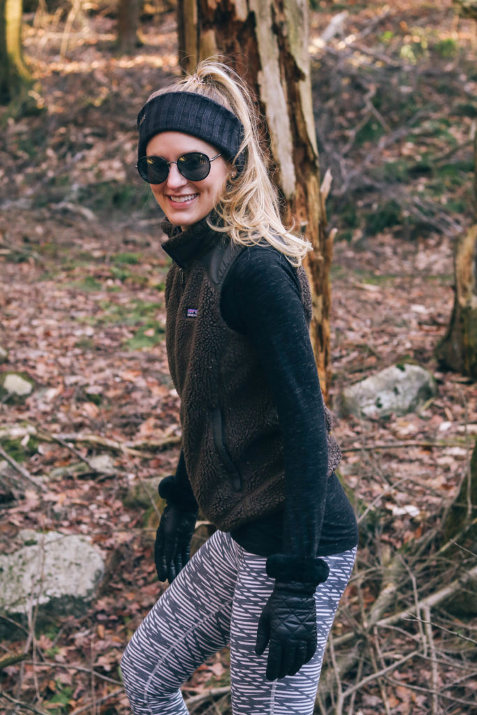 Lifestyle blogger, Leigha Gardner, of The Lilac Press staying active in Vermont as the New England winter thaws out.