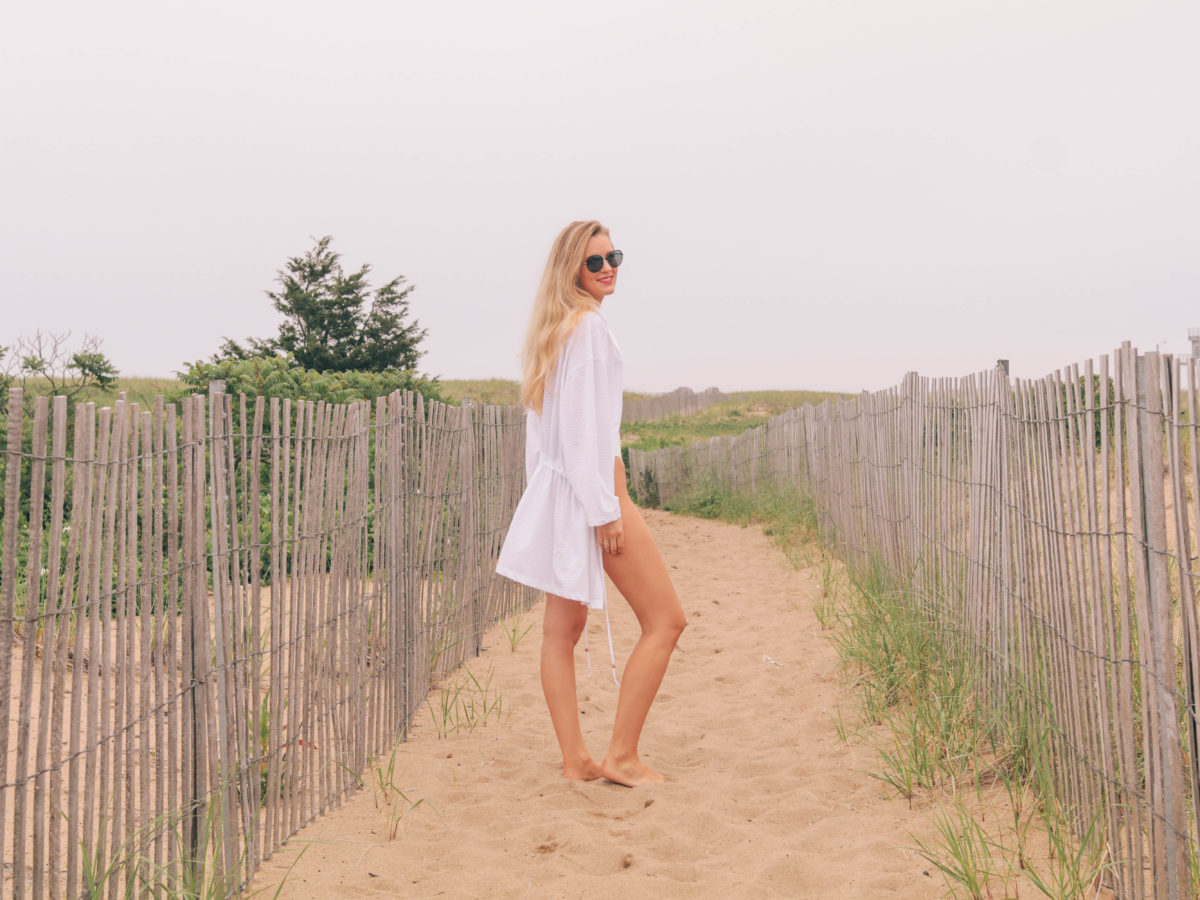 Style and beauty blogger, Leigha Gardner, of The Lilac Press, on beach bag essentials in New England.