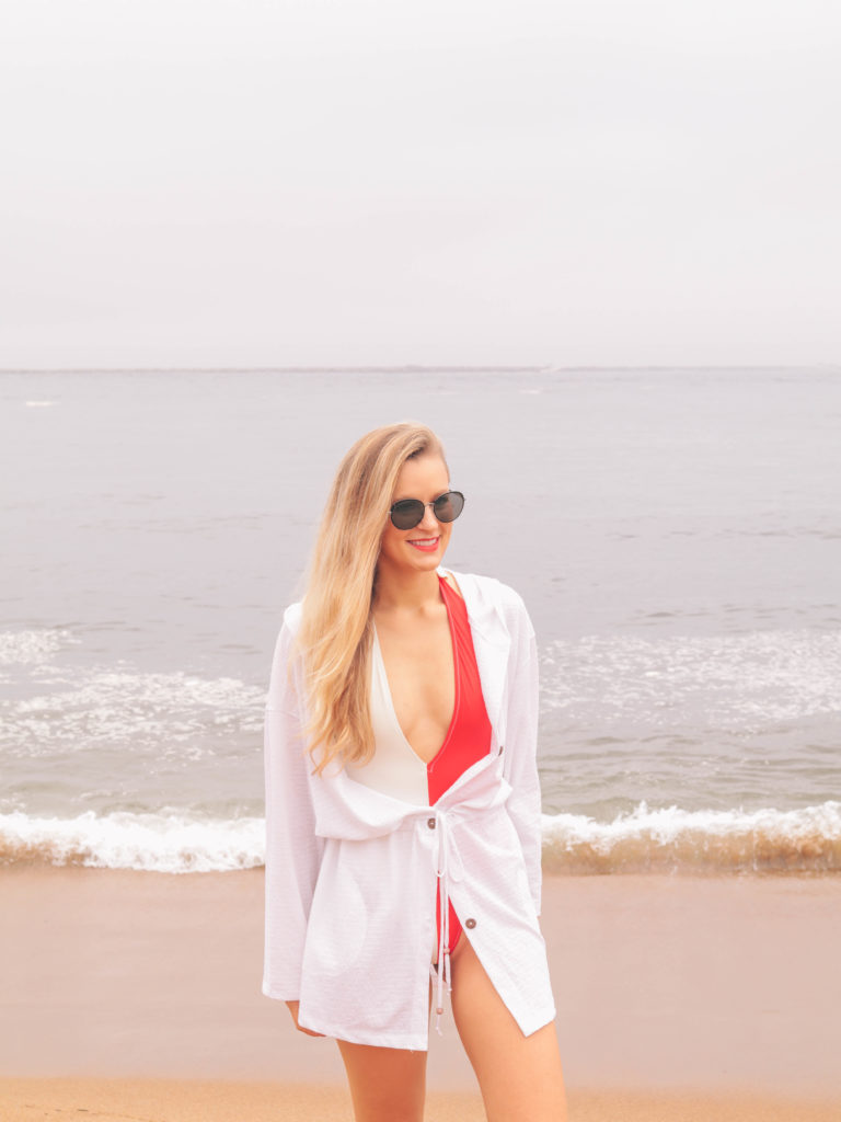 Style and beauty blogger, Leigha Gardner, of The Lilac Press, on beach bag essentials in New England.