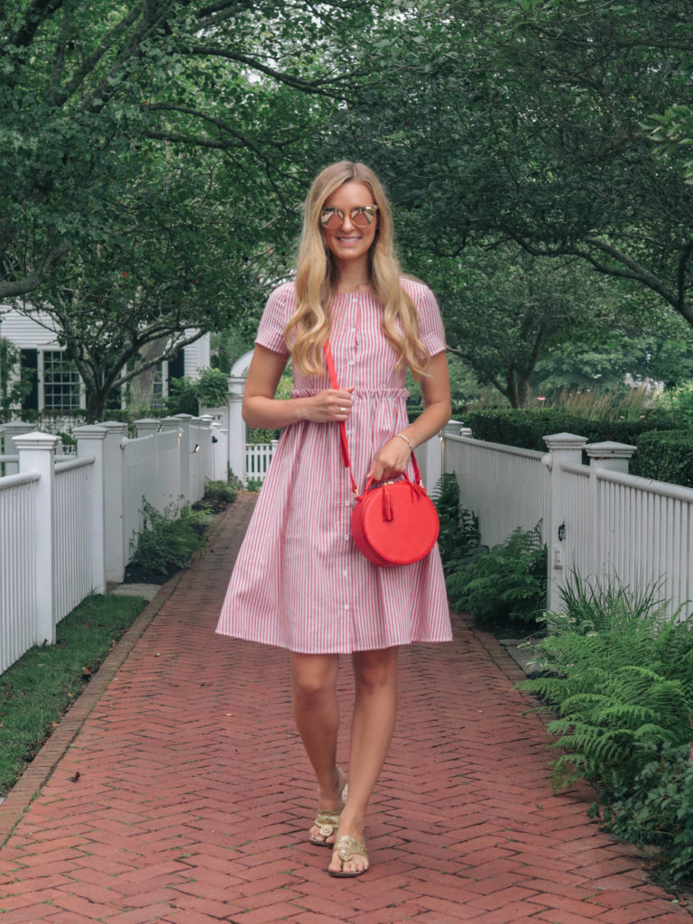 Style blogger, Leigha Gardner, of The Lilac Press showing how stripes are always in style in this Americana look.