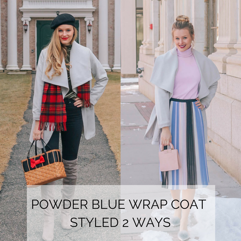 powder blue wrap coat