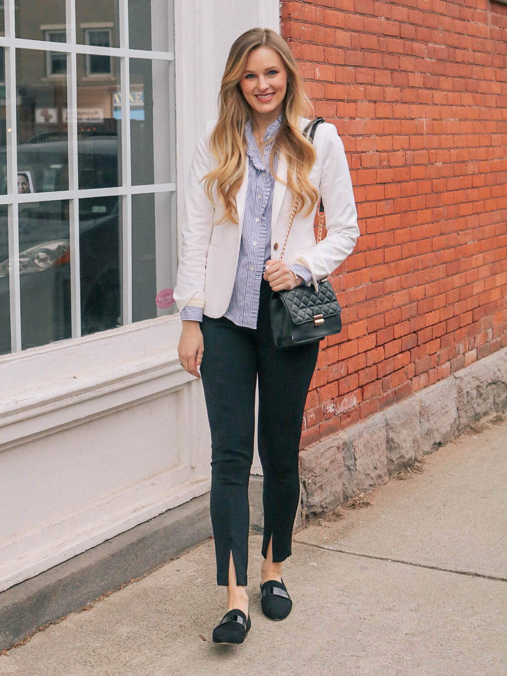 Leigha Gardner, of The Lilac Press, with 4 tips for business casual style featuring chic accessories and well-filling pieces