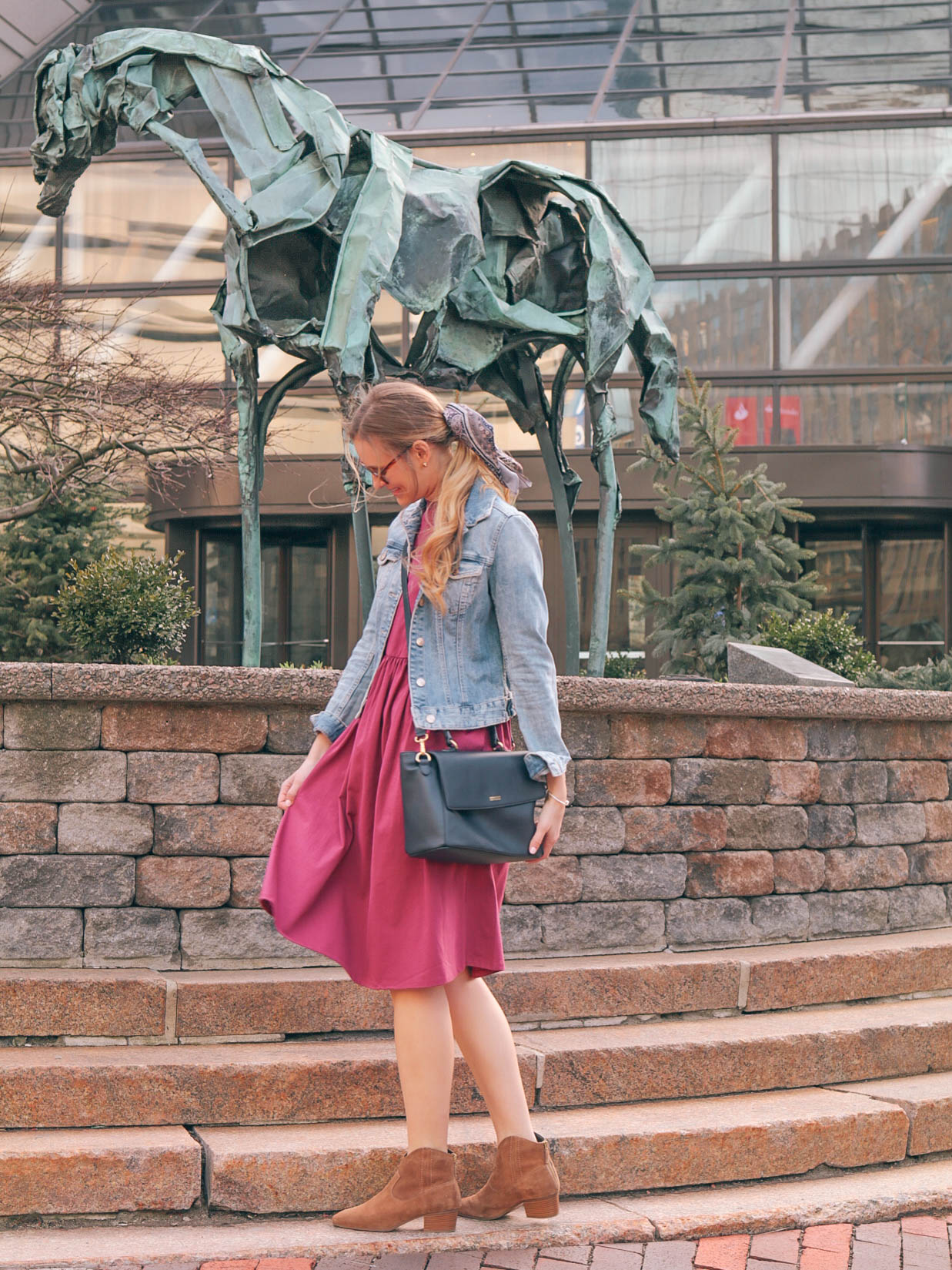 Windy Days in Boston featuring a Perfect Transition Shoe by SAS Shoemakers