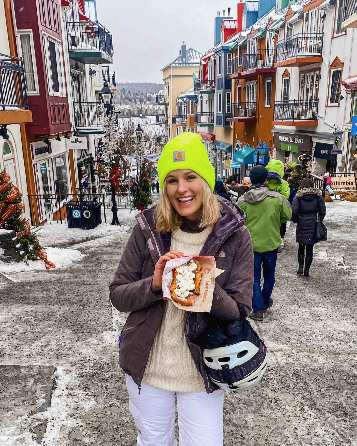 The most magical ski trip to Mont-Tremblant eating nutella banana beavertails